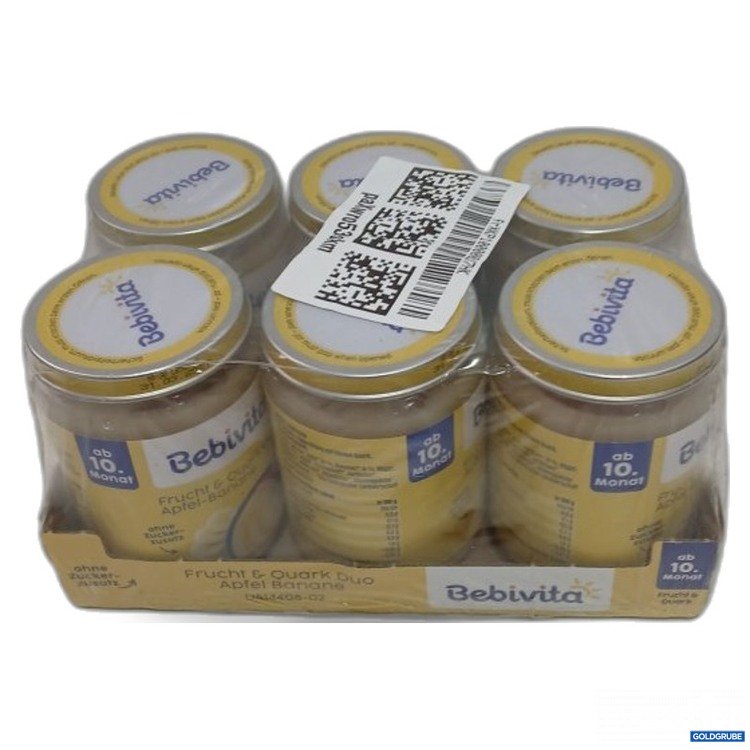 Artikel Nr. 463682 Artikel Nr. 463682: Bebivita ab 10. Monat Gläschen Frucht & Quark Duo Apfel Banane 6x190g