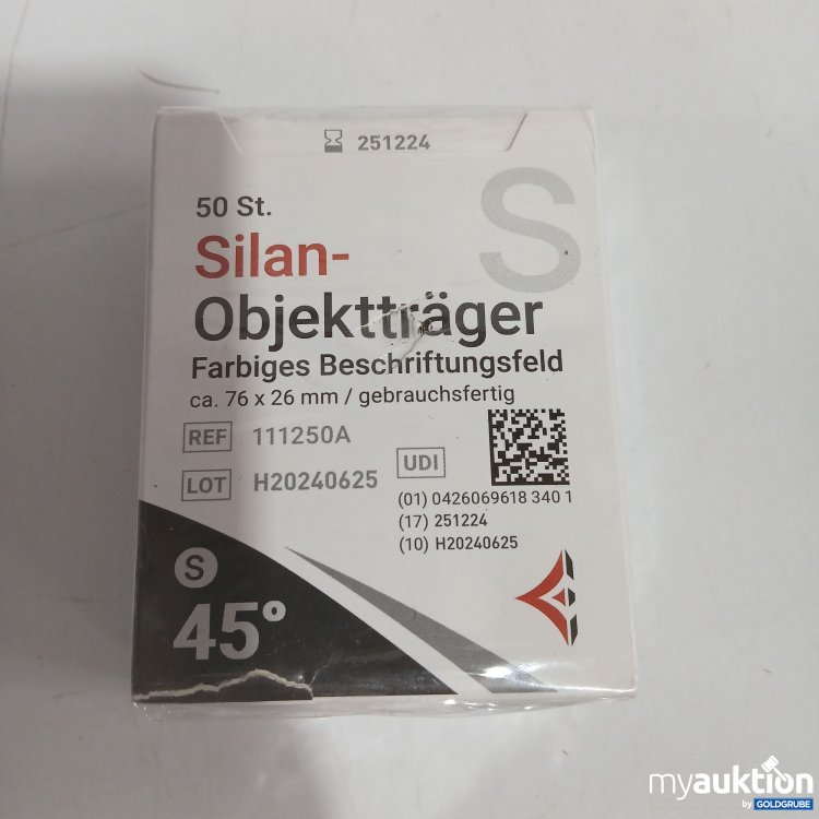 Artikel Nr. 878682: Silan Objektträger Farbiges Beschriftungsfeld ca. 76x26mm 50Stk 