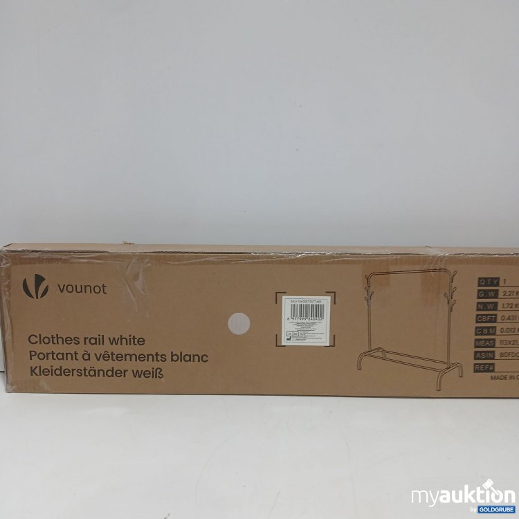 Artikel Nr. 971682: Vounot Kleiderständer weiß 113x21.6x5cm 