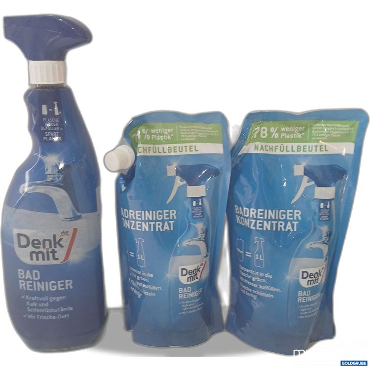 Artikel Nr. 990682 Artikel Nr. 990682: Denkmit Bad Reiniger 1L + Nachfüllung 2x500ml