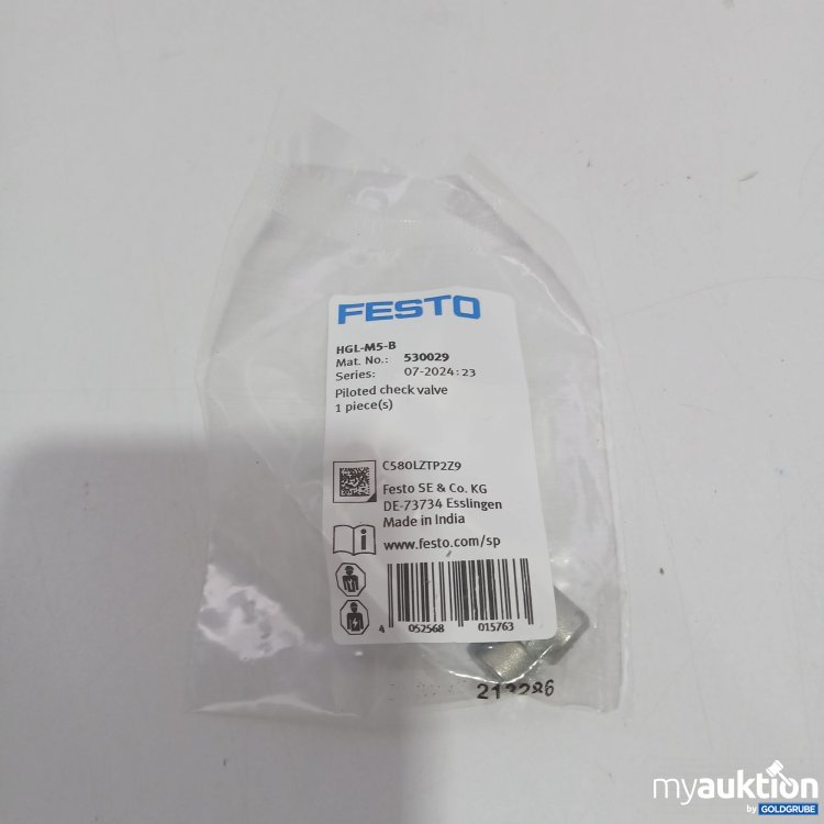 Artikel Nr. 439683 Artikel Nr. 439683: Festo Aluminium Kupfer Rückschlagventil 530029 HGL-M5-B
