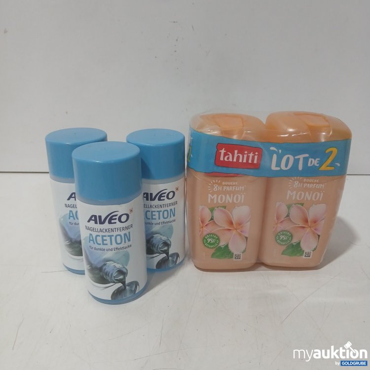 Artikel Nr. 471683: Aveo Nagellackentferner Aceton 3x125ml  + Tahiti Douche Monoi 2x250ml