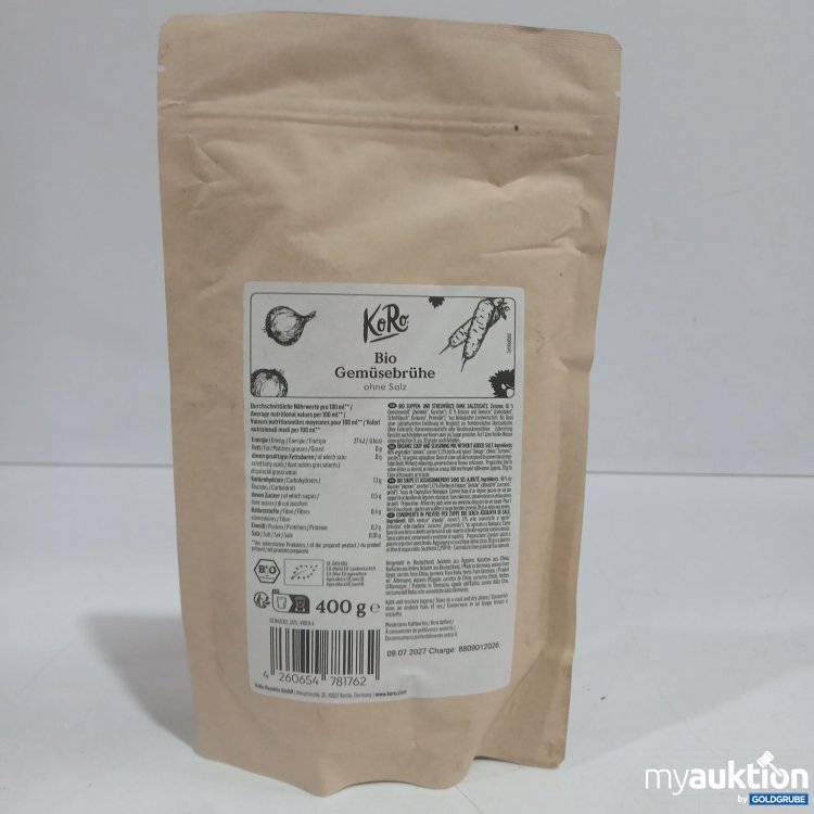 Artikel Nr. 952683: KoRo Bio Gemüsebrühe ohne Salz 400g
