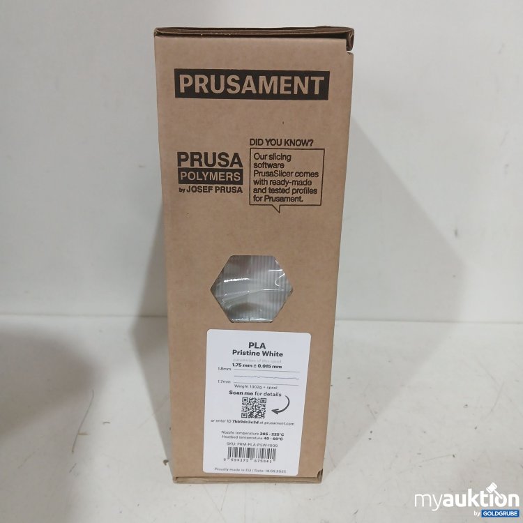 Artikel Nr. 994683 Artikel Nr. 994683: PRUSAMENT PLA Pristine White 1.75 ± 0.015 mm 3D Drucker Filament