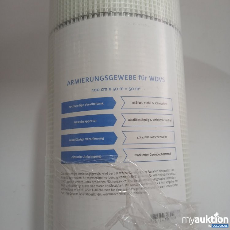 Artikel Nr. 445684 Artikel Nr. 445684: Armierungsgewebe für WDVS 100cm x 50m