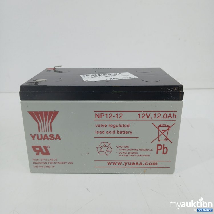 Artikel Nr. 843684 Artikel Nr. 843684: Yuasa Batterie NP12-12 12V 12.0Ah