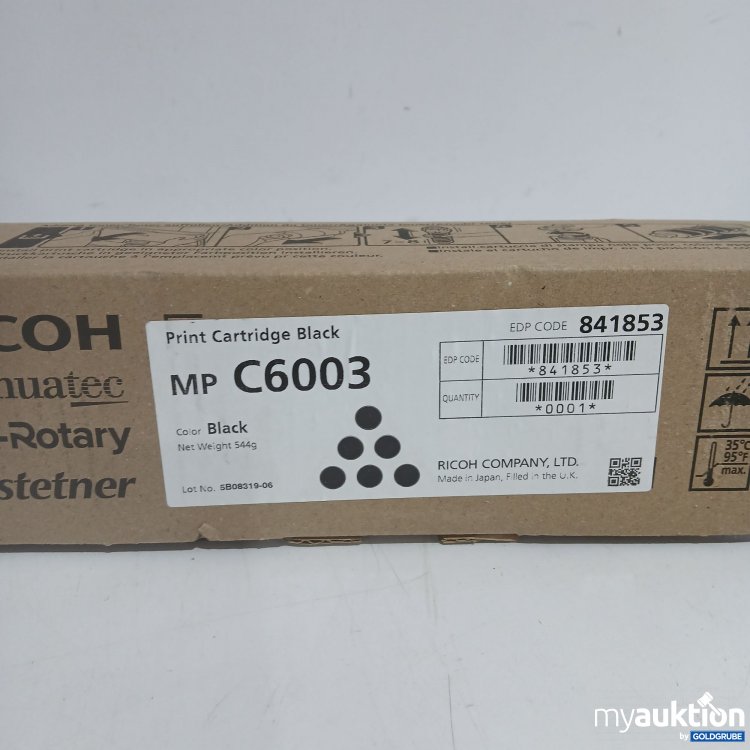 Artikel Nr. 872684: Ricoh Print Cartridge Black MP C6003 544g