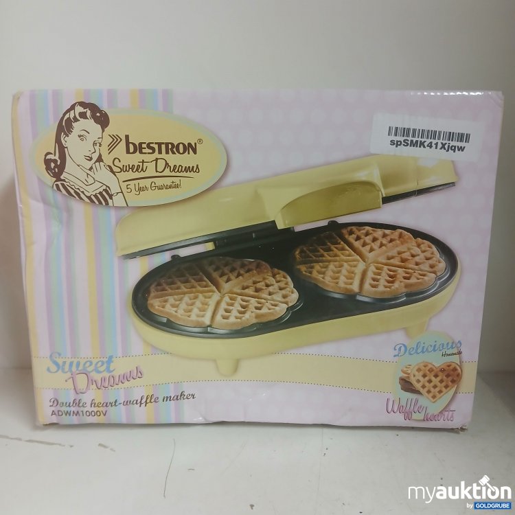 Artikel Nr. 877684 Artikel Nr. 877684: Bestron Sweet Dreams Double Heart-waffle maker ADWM1000V