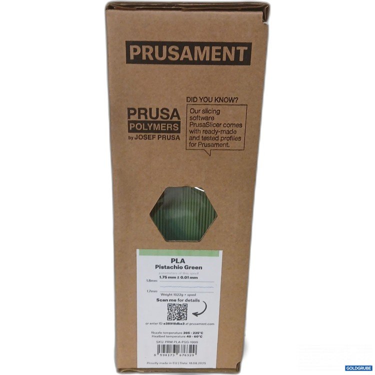 Artikel Nr. 994684 Artikel Nr. 994684: PRUSAMENT PLA Pistachio Green 1.75 ± 0.01 mm 3D Drucker Filament