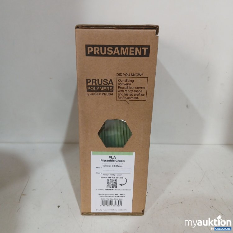 Artikel Nr. 994684 Artikel Nr. 994684: PRUSAMENT PLA Pistachio Green 1.75 ± 0.01 mm 3D Drucker Filament