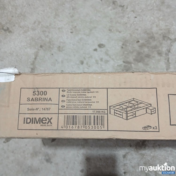 Artikel Nr. 441685: Idimex Funktionsbett Sabrina Kiefer massiv natur lackiert 5300