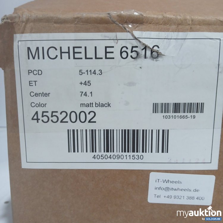 Artikel Nr. 445685 Artikel Nr. 445685: iT Wheels Felge Michelle 6516 matt black PCD 5-114.3 ET: +45 74.1