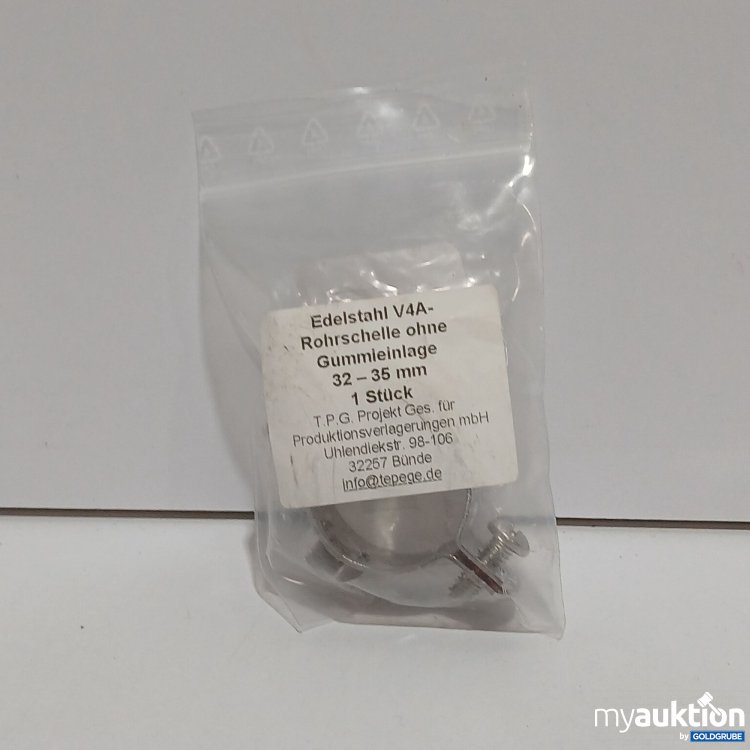 Artikel Nr. 850685: Edelstahl Rohrschelle 32-35mm