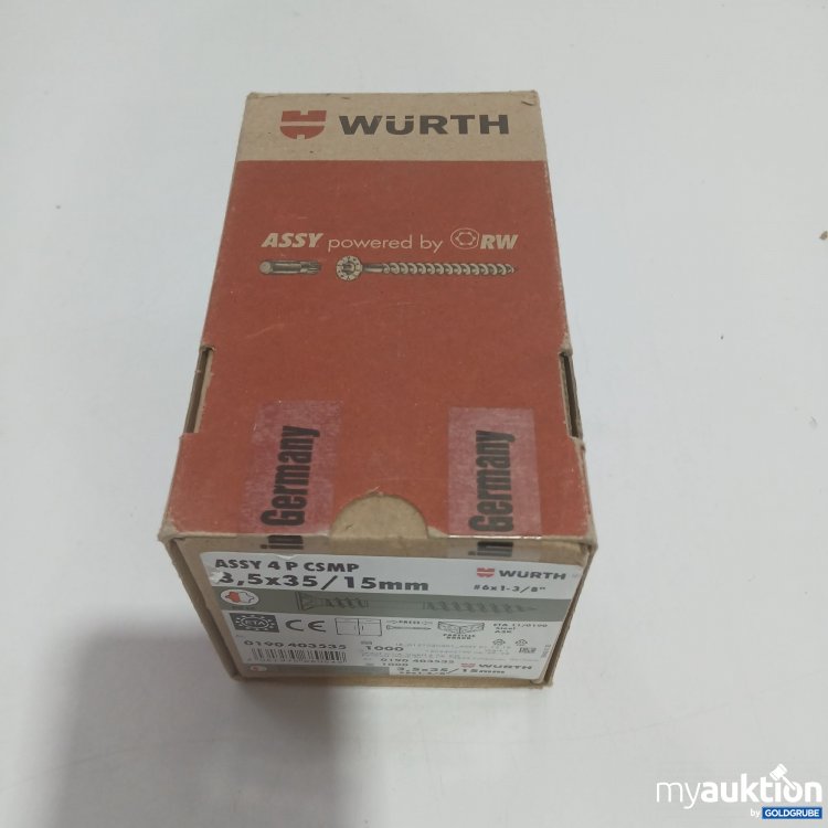 Artikel Nr. 438686: Würth Assy 4P CSMP 3,5x35/15mm 0190403535 1000 RW20