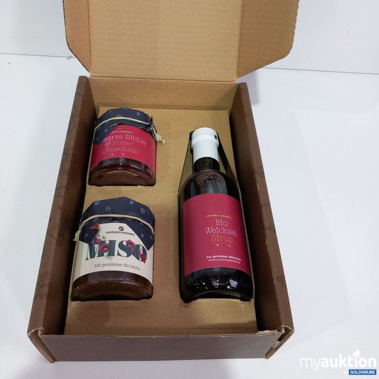 Artikel Nr. 814686: Zotter Paket Gutes aus Gerettetem Unverschwendet, mit Bio Weichselsirup 250 ml, Mist 130g, Marmelade 130g