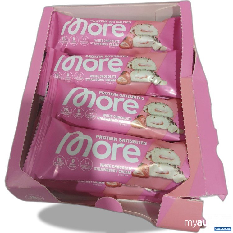 Artikel Nr. 885686: More Protein Satisbites white chocolate Strawberry cream 12x50g