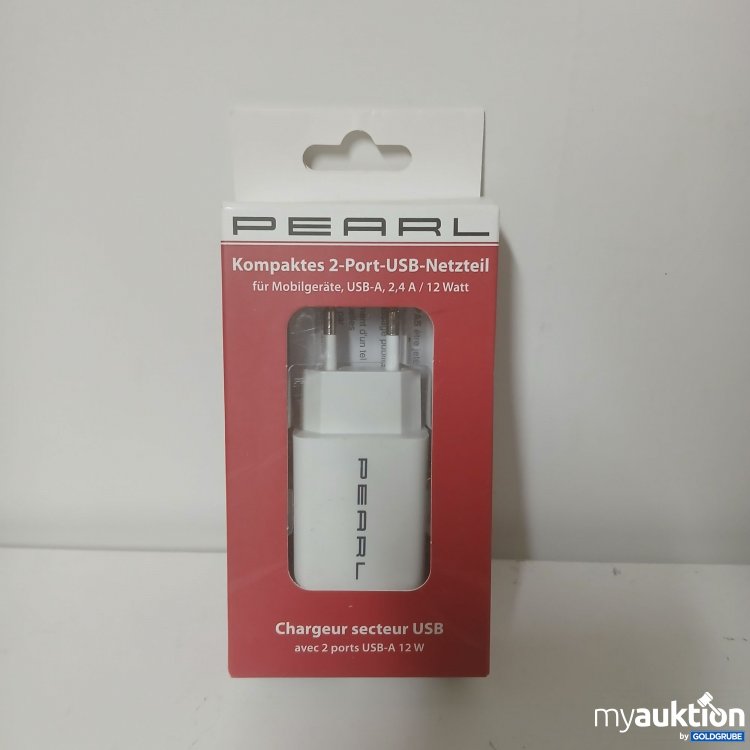 Artikel Nr. 916686: Pearl Kompaktes 2-Port USB Netzteil 
