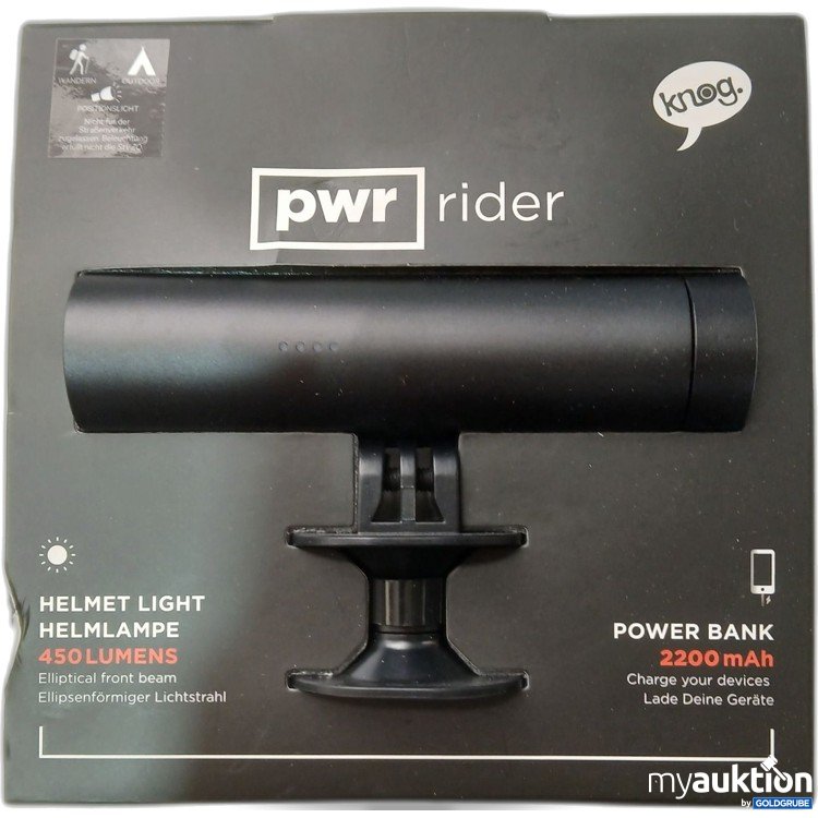 Artikel Nr. 970686: PWR Rider 2in1 Helmlampe & Powerbank 