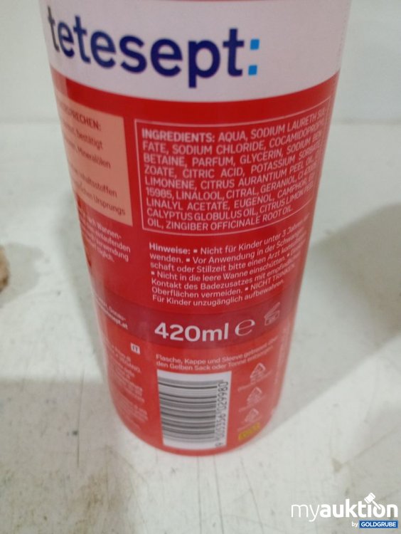 Artikel Nr. 980686: tetesept Pflege-Schaumbad Wärme spüren Ingwer & Orange 420ml
