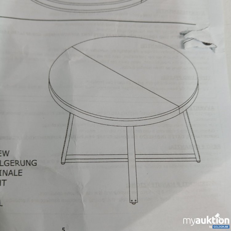 Artikel Nr. 466687 Artikel Nr. 466687: Idmarket Runder Tisch zum Zusammenbauen