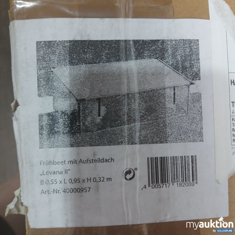 Artikel Nr. 525687: Frühbeet mit Aufstelldach Levana II B 0,55x L 0,95x H 0,32m 