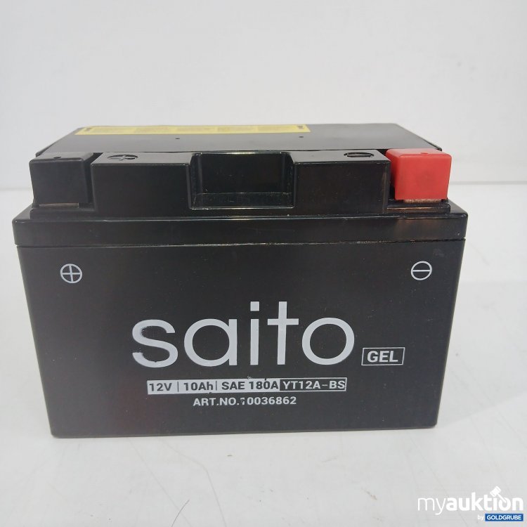 Artikel Nr. 843687 Artikel Nr. 843687: Saito Batterie 12V 10Ah SAE180A YT12A-BS