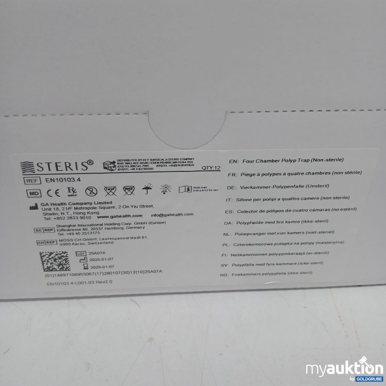 Artikel Nr. 951688: Steris Vierkammer Polypenfalle (unsteril) 12Stk