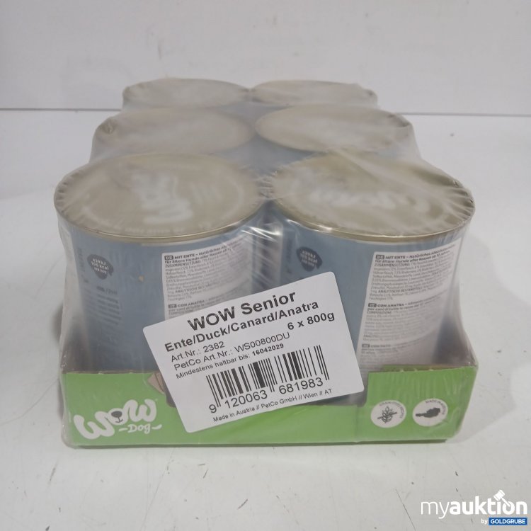 Artikel Nr. 996688 Artikel Nr. 996688: Wow Senior Hundefutter Ente 6x800g
