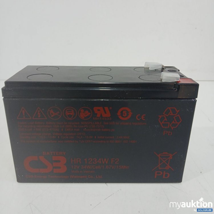 Artikel Nr. 843689 Artikel Nr. 843689: CSB Battery HR 1234W F2 12V 34W/Cell/1.67V/15Min
