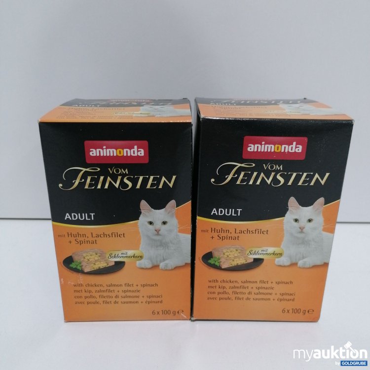Artikel Nr. 859689: Animonda vom Feinsten Katzenfutter Huhn, Lachsfilet und Spinat 2x6x100g