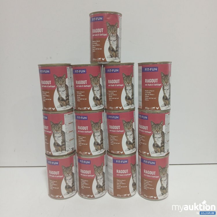 Artikel Nr. 460690: Fit+Fun Katzenfutter Ragout Kalb&Geflügel 13x415g