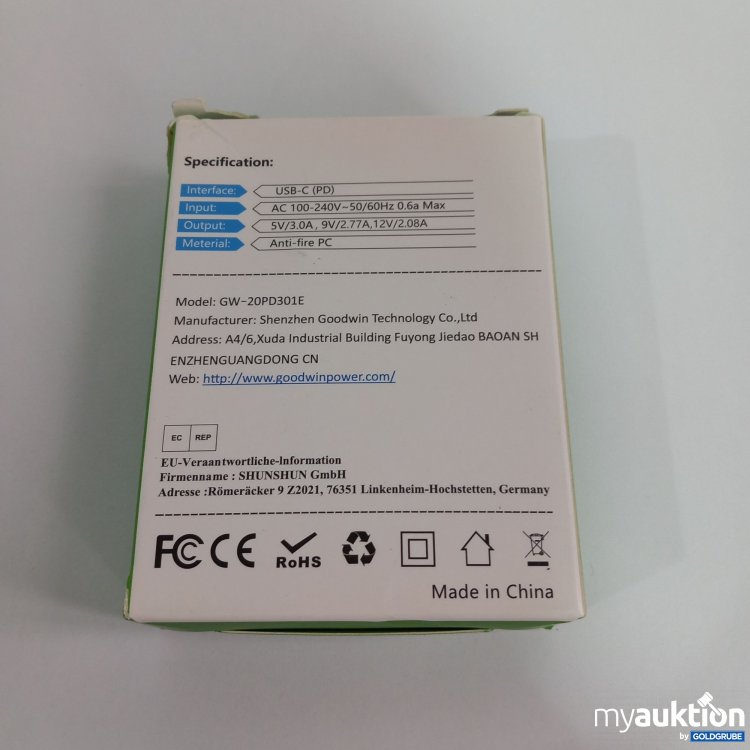 Artikel Nr. 778692 Artikel Nr. 778692: USB C Ladegerät mit Kabel