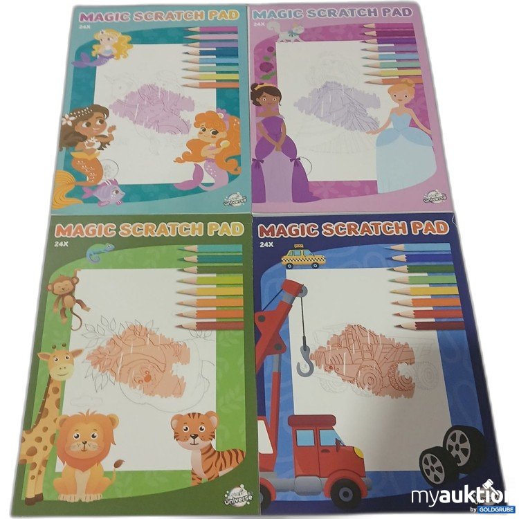 Artikel Nr. 929693: Diverse Magic Scratch Pads 4Stk DIN A5