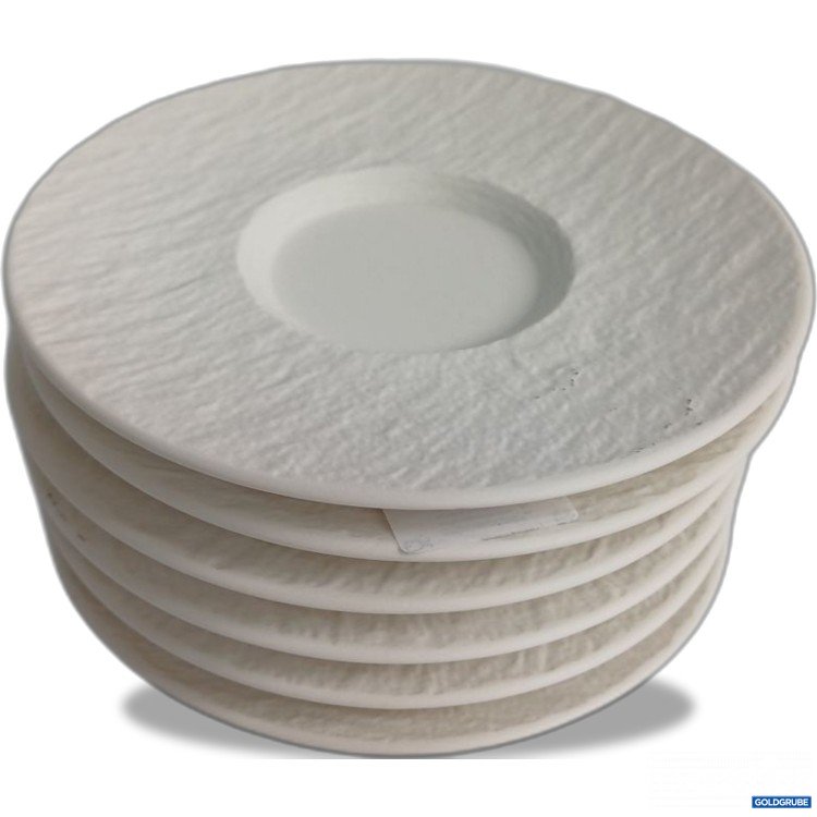 Artikel Nr. 446694 Artikel Nr. 446694: Villeroy & Boch Untertassen, weiß, mit strukturierter Oberfläche, 6Stk, Ø16cm