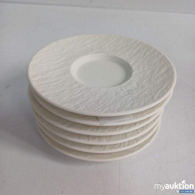 Artikel Nr. 446694 Artikel Nr. 446694: Villeroy & Boch Untertassen, weiß, mit strukturierter Oberfläche, 6Stk, Ø16cm