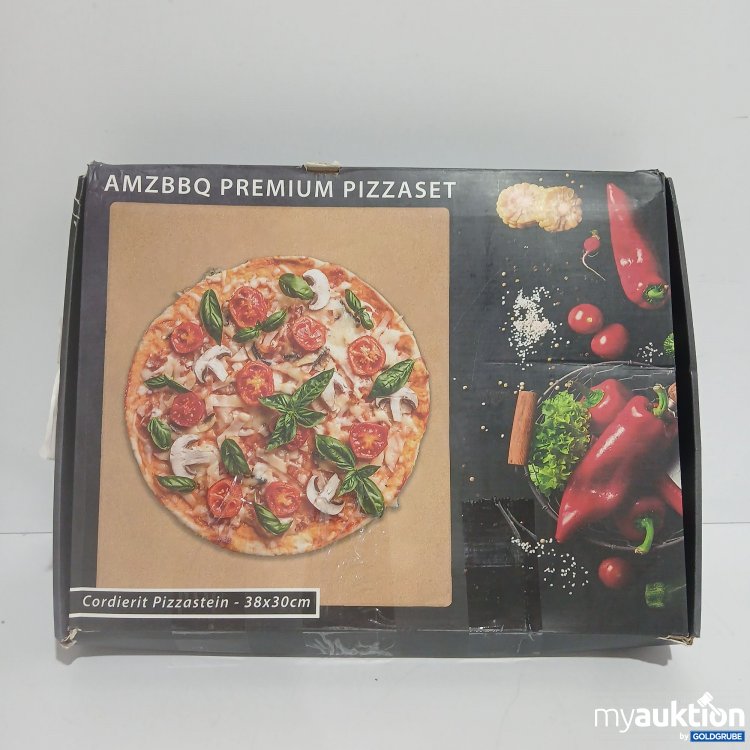 Artikel Nr. 865695: Amzbbq Premium Pizzaset Cordierit Pizzastein 38x30cm 
