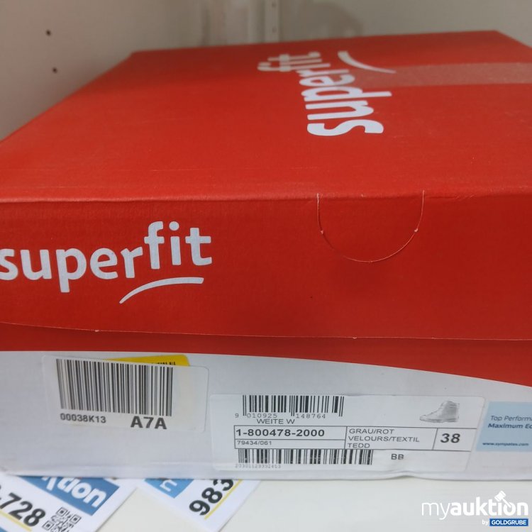 Artikel Nr. 983695: superfit Grau/Rot Velours/Textil Stiefel