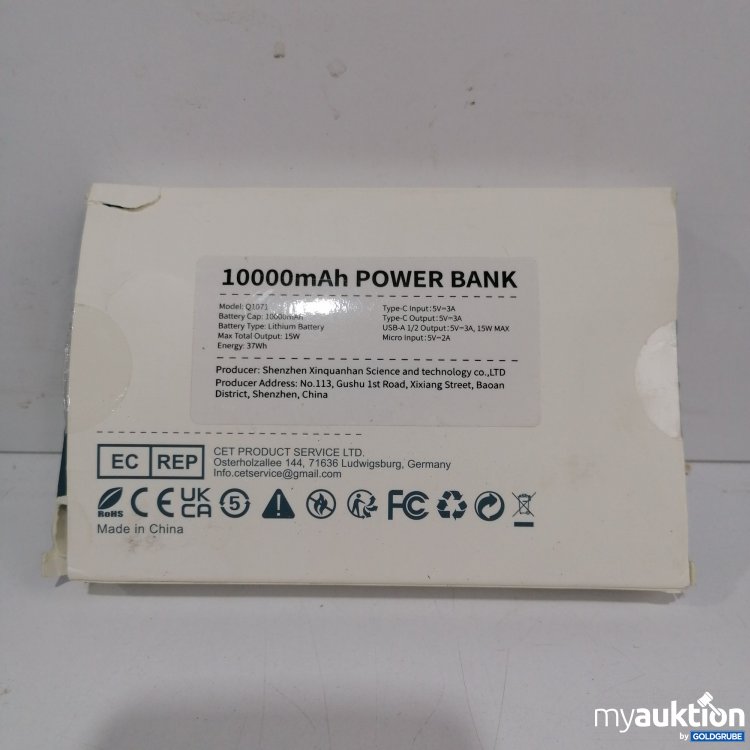 Artikel Nr. 847696 Artikel Nr. 847696: Power Bank 10000mAh , Q1071