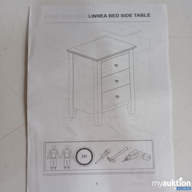 Artikel Nr. 446697 Artikel Nr. 446697: Linnea Nachttisch MDF weiss lackiert 3