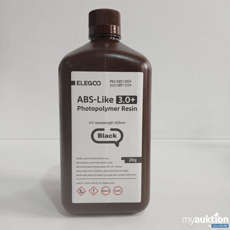 Artikel Nr. 855697 Artikel Nr. 855697: Elegoo ABS-Like Photopolymer Resin 3,0+ Black 2kg