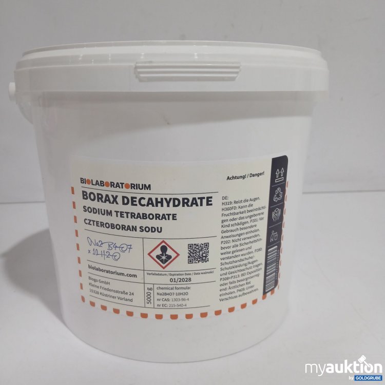 Artikel Nr. 910697: Biolaboratorium Borax Decahydrate Sodium Tetraborate 5000g