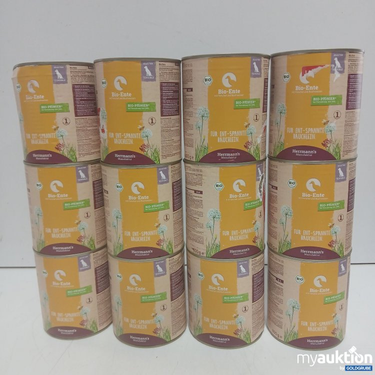 Artikel Nr. 460698: Hermann's Manufaktur Hundefutter Bio-Ente 12x800g
