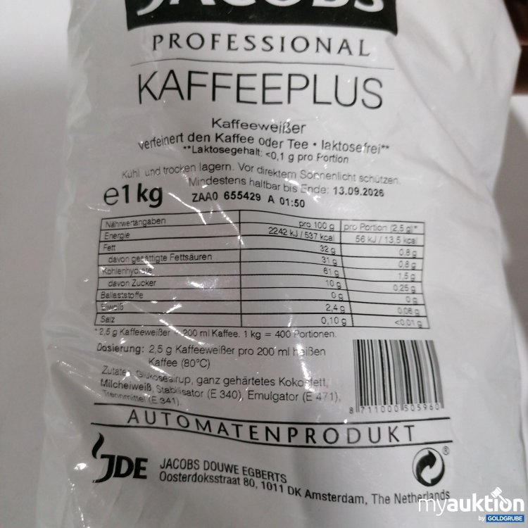 Artikel Nr. 835698 Artikel Nr. 835698: Jacobs Professional Kaffeeplus Kaffeeweißer Automatenprodukt 1kg