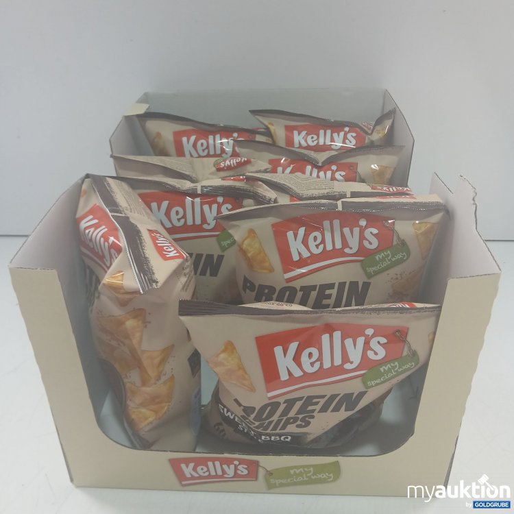 Artikel Nr. 939698 Artikel Nr. 939698: Kelly's Protein Chips Sweet BBQ Style abgelaufen 9x70g