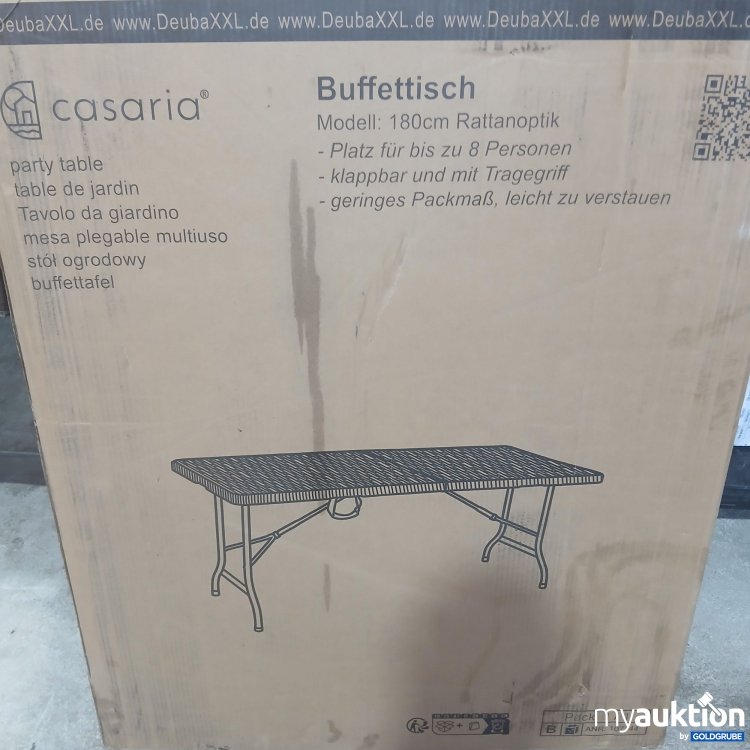Artikel Nr. 439700: DeubaXXL Casaria Buffettisch 180cm Rattanoptik 107144