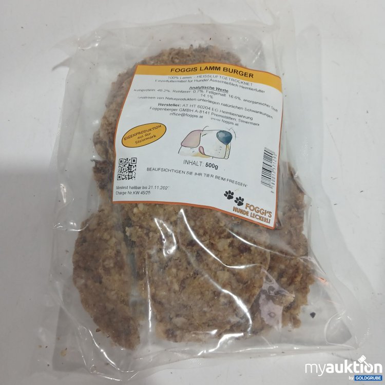 Artikel Nr. 890700: Foggis Lamm Burger 500g