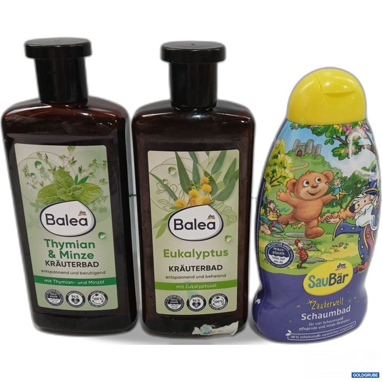 Artikel Nr. 953700: Balea Thymian & Minze Kräuterbad, Balea Eukalyptus Kräuterbad, SauBär Zauberli Schaumbad insgesamt 3 stk