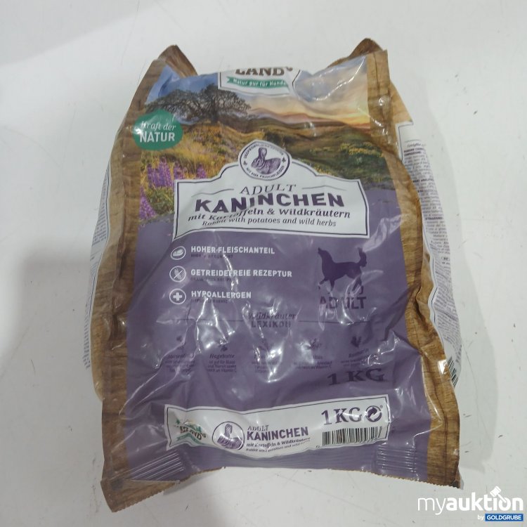 Artikel Nr. 996700: Wildes Land Adult Hundefutter Kaninchen mit Kartoffeln & Wildkräutern 1kg 