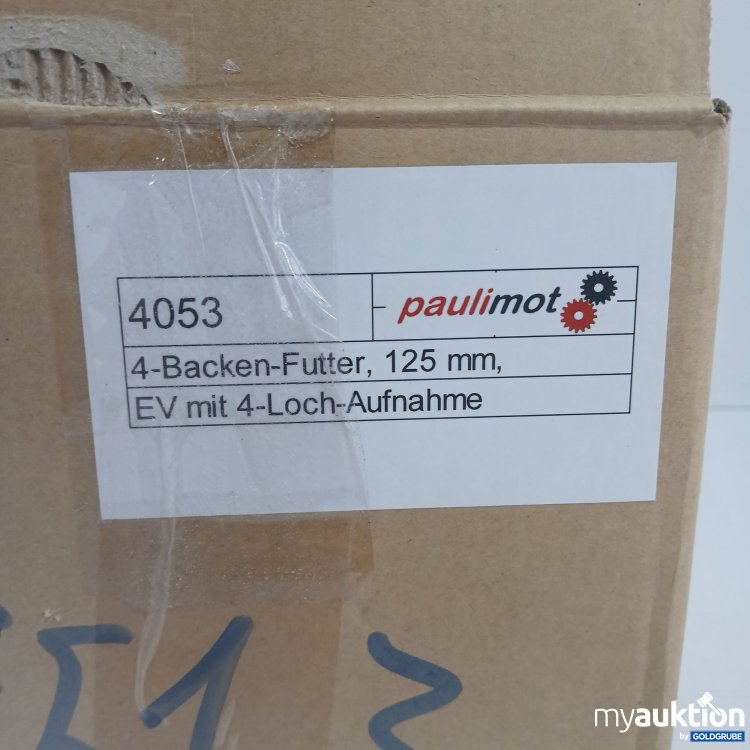Artikel Nr. 833701 Artikel Nr. 833701: Paulimot 4-Backen-Futter 125mm EV mit 4-Loch Aufnahme