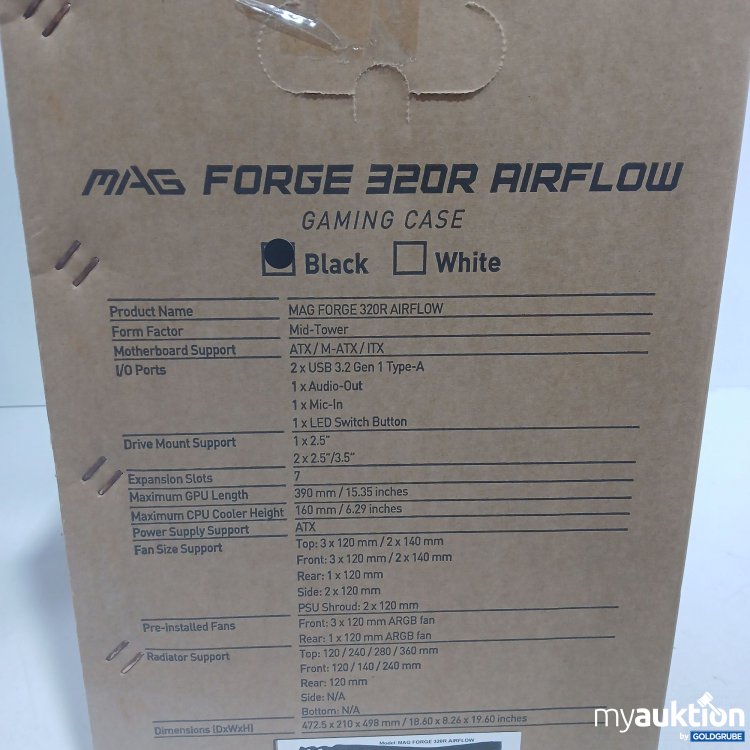 Artikel Nr. 968701: Mag Forge 320R Airflow Gaming Case black 